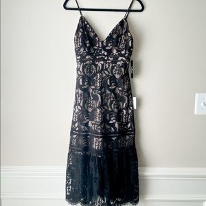 Black Lace Midi Dress